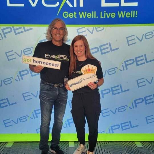 dr spain and staff with evexipel